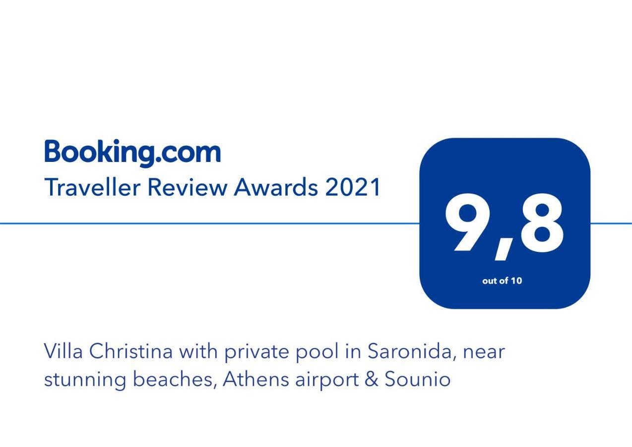 Villa Christina With Private Pool In Saronida, Near Stunning Beaches, Athens Airport & Sounio Ngoại thất bức ảnh